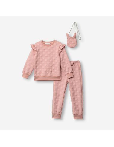 FUNKY FOR BABY Παιδικό Σετ Φόρμα 3τμχ Ροζ