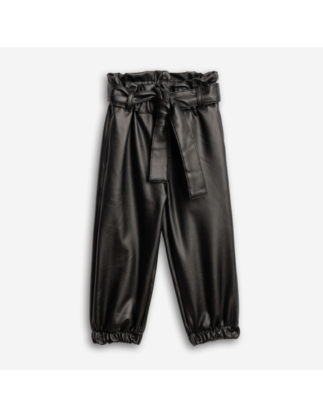 FUNKY FOR BABY Παιδικό Παντελόνι Δερματίνη Μαύρο