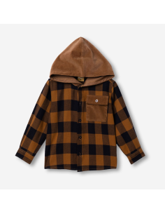 FUNKY FOR BABY Παιδικό Πουκάμισο Καρό Καφέ