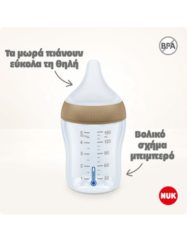 Nuk Πλαστικό Μπιμπερό Perfect Match Κατά των...