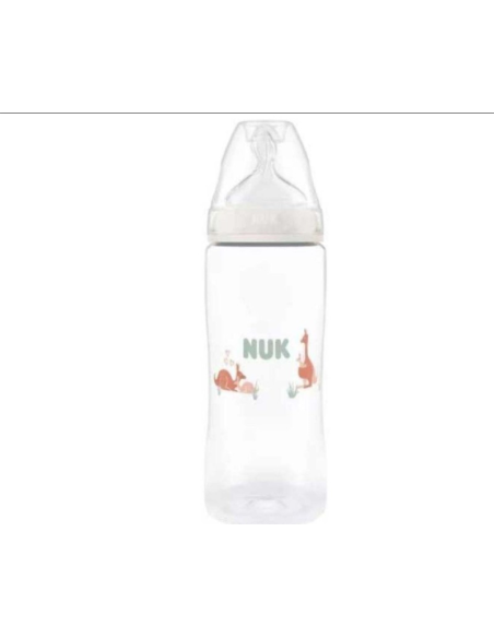 NUK First Choice Μπιμπερό Πλαστικό Σιλικόνη 360ml 6m+ Μέγεθος XL Μπεζ