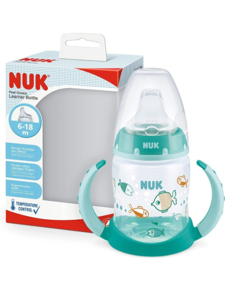 NUK First Choice Μπιμπερό εκπαίδευσης 150 ml με ρύγχος Μέντα 6m+