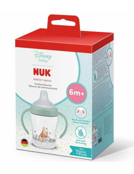NUK Perfect Match Μπιμπερό Εκπαίδευσης 150 ml Winnie The Pooh Μέντα 6m+