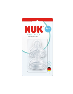NUK First Choice+ Θηλή Σιλικόνης Medium 3m+ 2τμχ