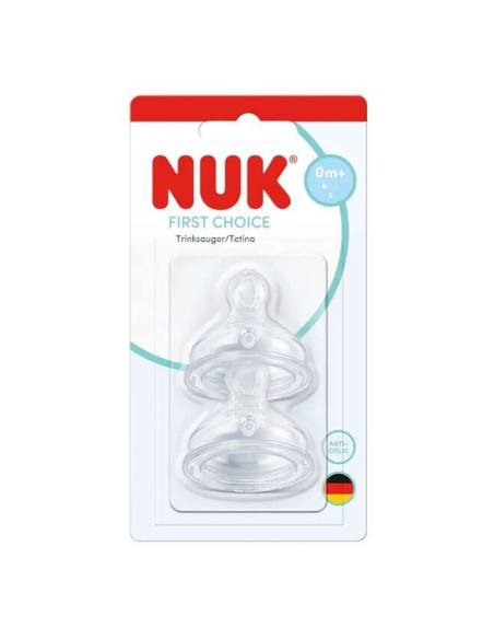 NUK First Choice+ Θηλή Σιλικόνης Small 0m+ 2τμχ