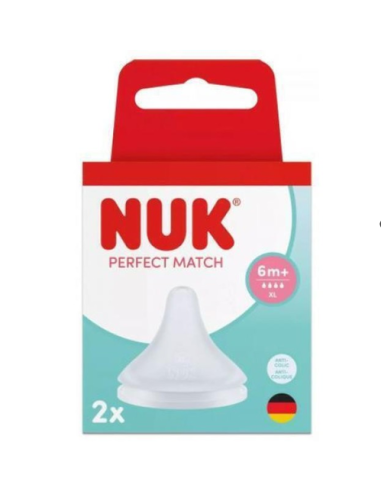 NUK Perfect Match Θηλή Σιλικόνη XL 6m+ 2τμχ