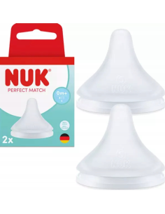 NUK Perfect Match Θηλή Σιλικόνη Small 0m+ 2τμχ