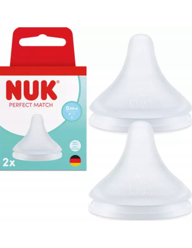 NUK Perfect Match Θηλή Σιλικόνη Small 0m+ 2τμχ