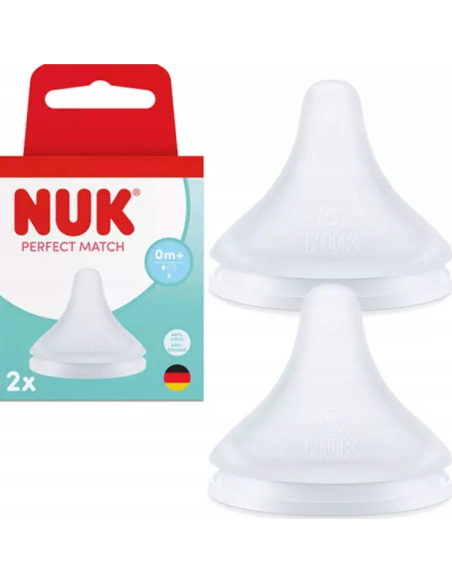 NUK Perfect Match Θηλή Σιλικόνη Small 0m+ 2τμχ