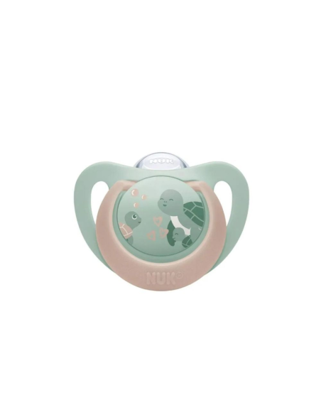 Nuk Πιπίλα Σιλικόνης First Choice Classic 18-36 μηνών με Θήκη Turtle