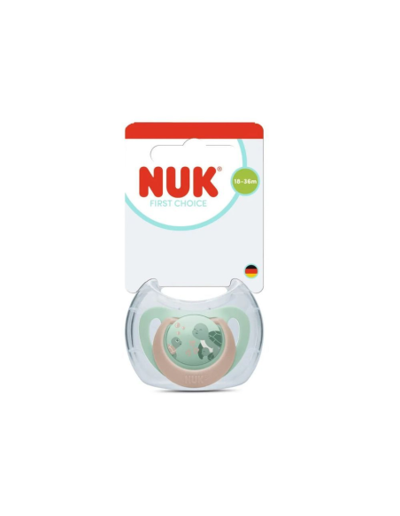 Nuk Πιπίλα Σιλικόνης First Choice Classic 18-36 μηνών με Θήκη Turtle