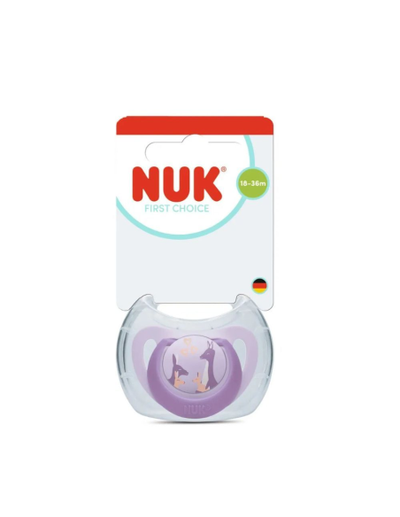Nuk Πιπίλα Σιλικόνης First Choice Classic 18-36 μηνών με Θήκη Kangaroo
