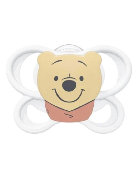 Nuk Πιπίλα Σιλικόνης Perfect Match Air 0-6 μηνών με Θήκη Winnie White