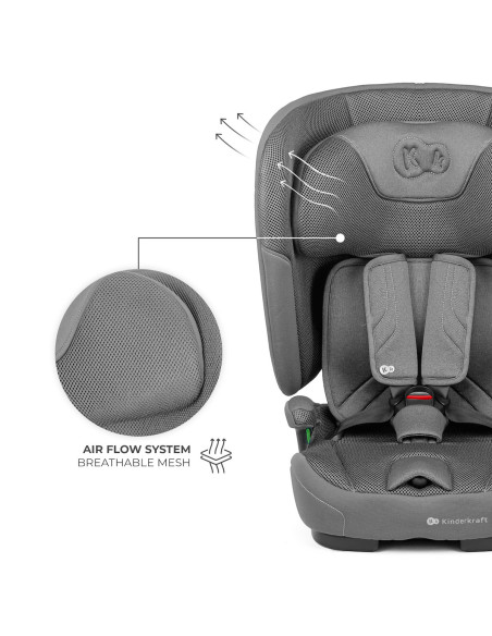 KINDERKRAFT Παιδικό Κάθισμα Αυτοκινήτου FIX2GO i-Size Grey