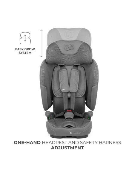 KINDERKRAFT Παιδικό Κάθισμα Αυτοκινήτου FIX2GO i-Size Grey