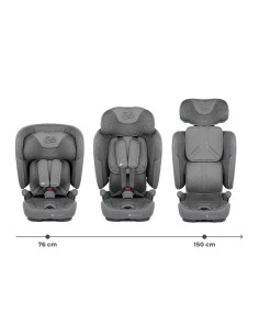 KINDERKRAFT Παιδικό Κάθισμα Αυτοκινήτου FIX2GO i-Size Grey 2