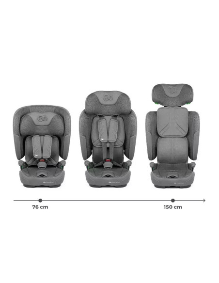 KINDERKRAFT Παιδικό Κάθισμα Αυτοκινήτου FIX2GO i-Size Grey