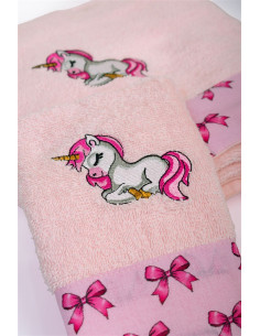 DIM Πετσέτες Unicorn 187 Ροζ 2τμχ 2