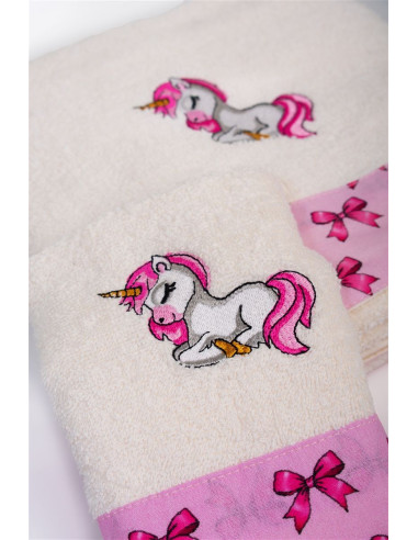 DIM Πετσέτες Unicorn 189 Εκρού 2τμχ