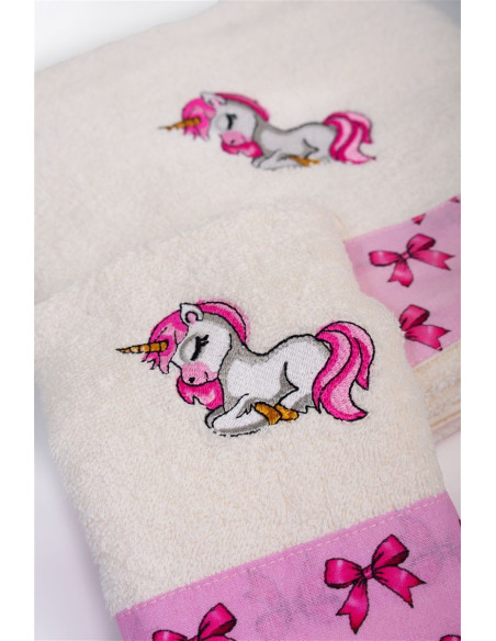 DIM Πετσέτες Unicorn 189 Εκρού 2τμχ