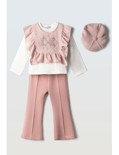 EBITA FASHION Παιδικό Σετ Παντελόνι 3τμχ Ροζ