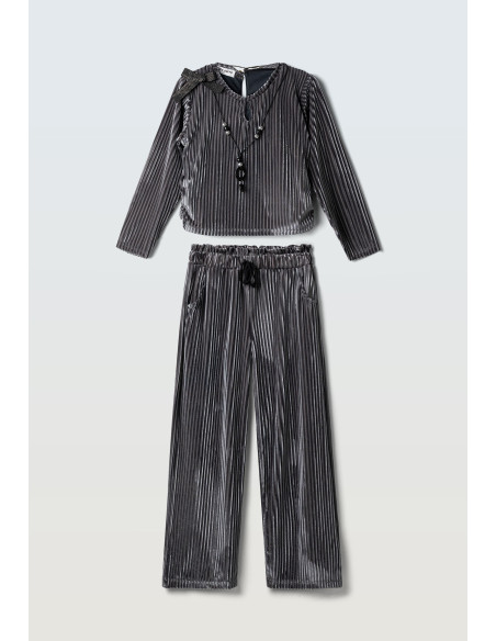 EBITA FASHION Παιδικό Σετ Παντελόνα 2τμχ Ανθρακί