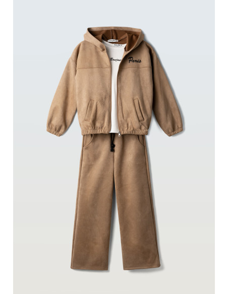 EBITA FASHION Παιδικό Σετ Παντελονι Σουέτ 3τμχ Ταμπά
