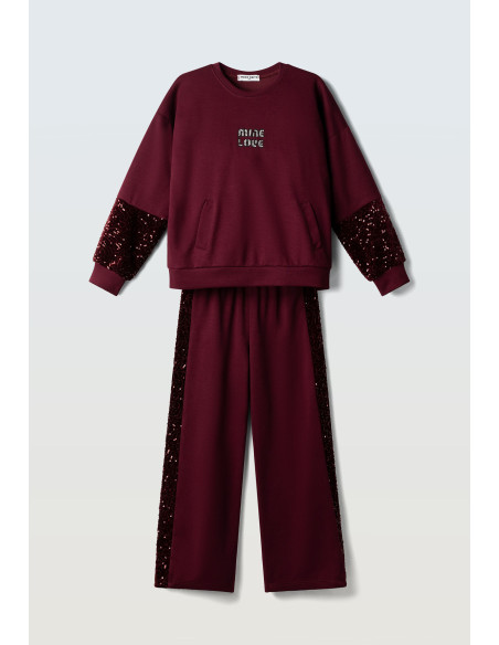 EBITA FASHION Παιδικό Σετ Παντελόνι 2τμχ Μπορντό