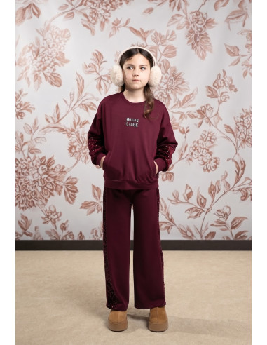 EBITA FASHION Παιδικό Σετ Παντελόνι 2τμχ Μπορντό