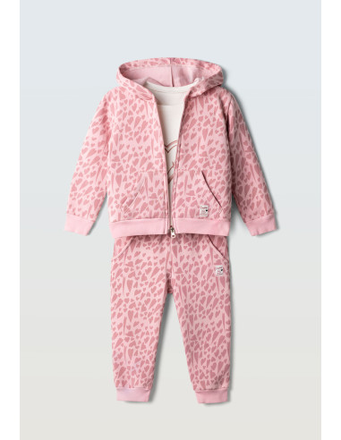 EBITA FASHION Παιδικό Σετ Φόρμα 3τμχ Leopard Ροζ