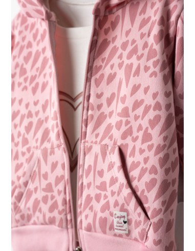 EBITA FASHION Παιδικό Σετ Φόρμα 3τμχ Leopard Ροζ