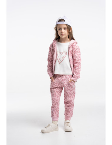 EBITA FASHION Παιδικό Σετ Φόρμα 3τμχ Leopard Ροζ