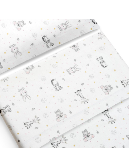 INTERBABY Σεντόνια Κούνιας 60cm*120cm Φανέλα Koala Pink