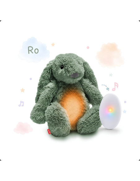 ZAZU Ro Rabbit Ζωάκι με Λευκούς Ήχους, Φως και Αισθητήρα Κλάματος Επαφορτιζόμενο