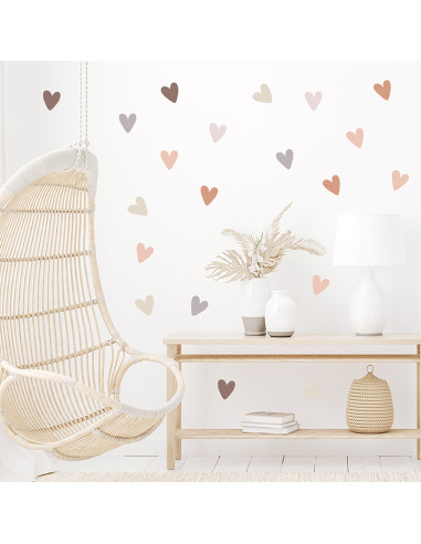 SIPO Αυτοκόλλητο Τοίχου Boho Hearts