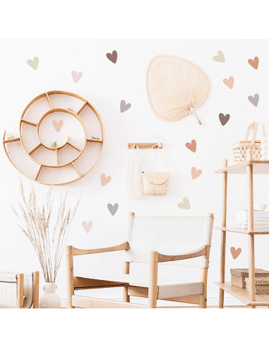 SIPO Αυτοκόλλητο Τοίχου Boho Hearts