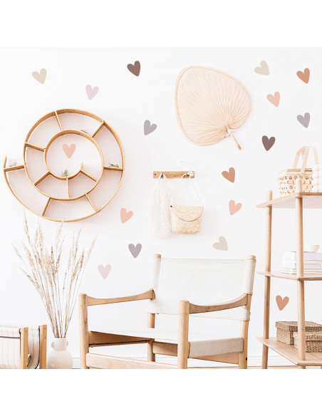 SIPO Αυτοκόλλητο Τοίχου Boho Hearts