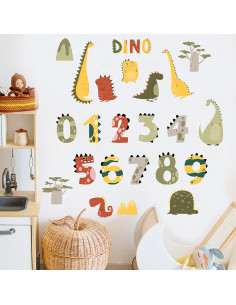 SIPO Αυτοκόλλητο Τοίχου Dino Numbers 2