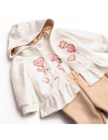 FUNKY FOR BABY Βρεφικό Σετ Παντελόνι 3τμχ Μπεζ