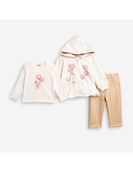 FUNKY FOR BABY Βρεφικό Σετ Παντελόνι 3τμχ Μπεζ