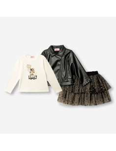 FUNKY FOR BABY Παιδικό Σετ Φούστα 3τμχ Μαύρο