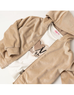 FUNKY FOR BABY Παιδικό Σετ Φόρμα 3 τμχ Μπεζ 2