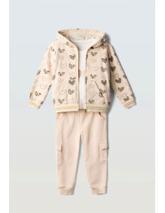 EBITA FASHION Παιδικό Σετ Φόρμα 3τμχ Cream
