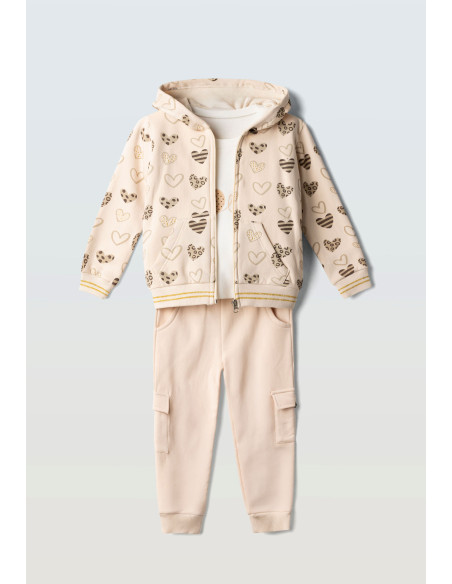 EBITA FASHION Παιδικό Σετ Φόρμα 3τμχ Cream
