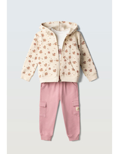 EBITA FASHION Παιδικό Σετ Φόρμα 3τμχ Cream