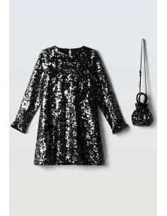 EBITA FASHION Παιδικό Φόρεμα 2τμχ Παγιέτα Μέντα