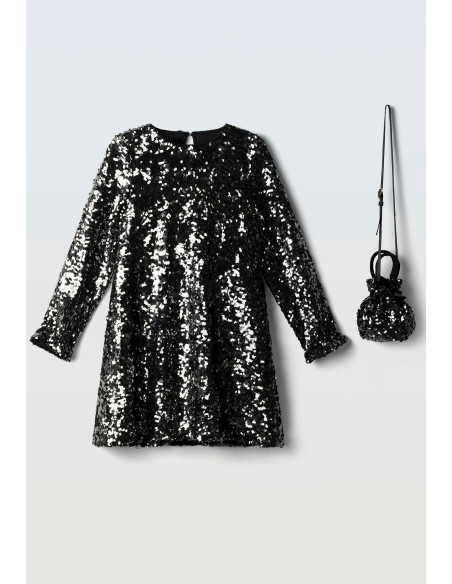 EBITA FASHION Παιδικό Φόρεμα 2τμχ Παγιέτα Μέντα