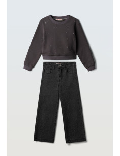 EBITA FASHION Παιδικό Σετ Παντελόνα 3τμχ Ανθρακί