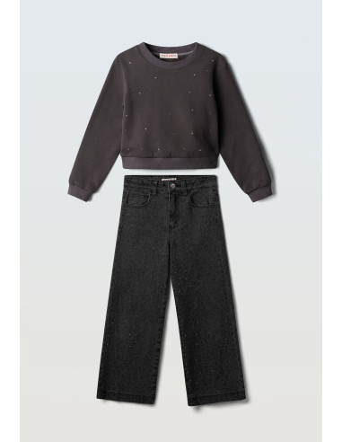 EBITA FASHION Παιδικό Σετ Παντελόνα 3τμχ Ανθρακί