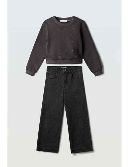 EBITA FASHION Παιδικό Σετ Παντελόνα 3τμχ Ανθρακί